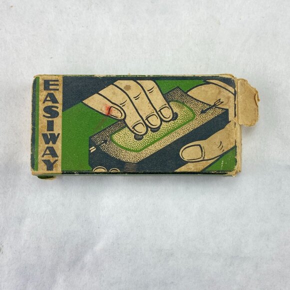 Vintage Easiway The New Safety Razor Blade Stropper Sharpening Stone - Picture 2 of 10